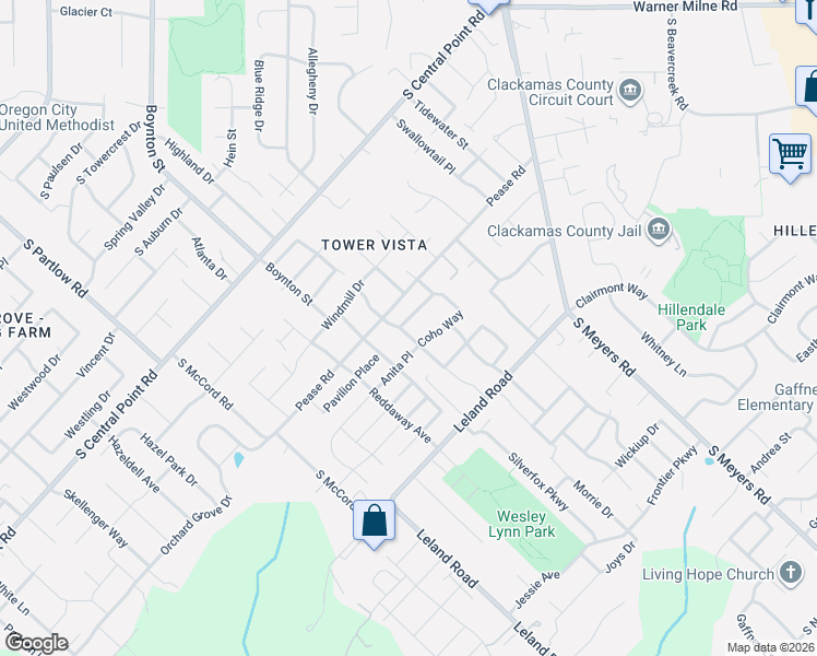 map of restaurants, bars, coffee shops, grocery stores, and more near 12566 Sockeye Terrace in Oregon City