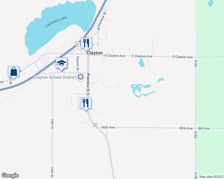 map of restaurants, bars, coffee shops, grocery stores, and more near 112 Woodland Trail in Clayton