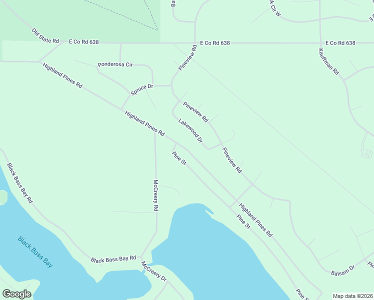 map of restaurants, bars, coffee shops, grocery stores, and more near 16090 Highland Pines Road in Presque Isle Harbor