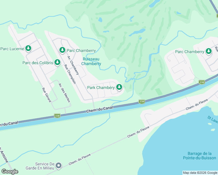 map of restaurants, bars, coffee shops, grocery stores, and more near 150 Rue Saint-François in Les Cèdres