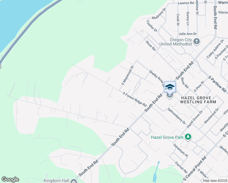 map of restaurants, bars, coffee shops, grocery stores, and more near 11188 South Allen Court in Oregon City