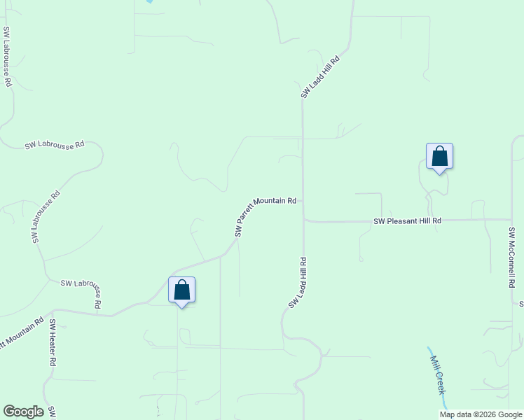 map of restaurants, bars, coffee shops, grocery stores, and more near 16700 Southwest Parrett Mountain Road in Sherwood