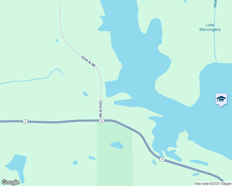 map of restaurants, bars, coffee shops, grocery stores, and more near 21201 52nd Street Northeast in New London