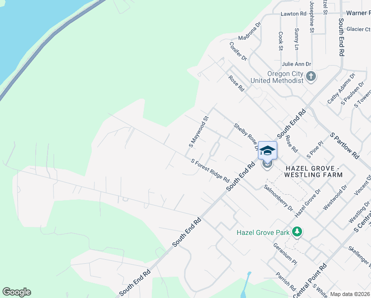 map of restaurants, bars, coffee shops, grocery stores, and more near 11188 South Allen Court in Oregon City