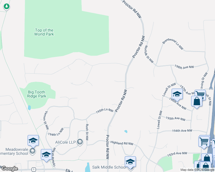 map of restaurants, bars, coffee shops, grocery stores, and more near 12180 197th Court Northwest in Elk River