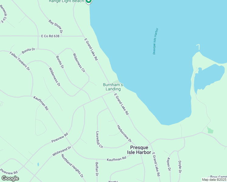 map of restaurants, bars, coffee shops, grocery stores, and more near 6278 East Grand Lake Road in Presque Isle Harbor