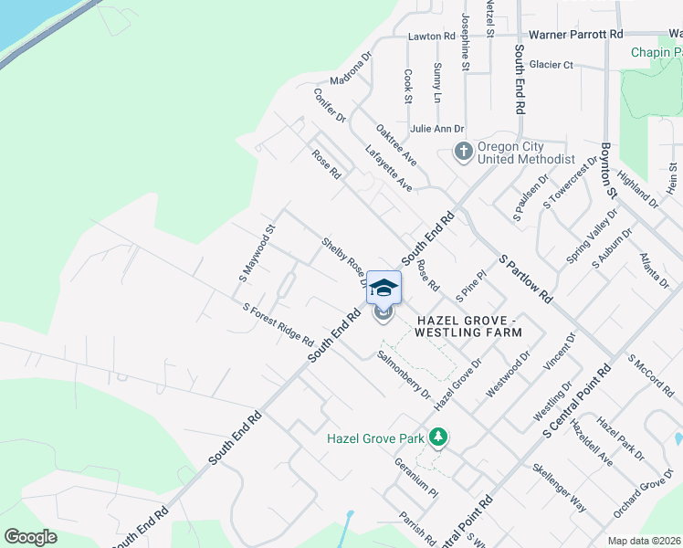 map of restaurants, bars, coffee shops, grocery stores, and more near 11476 Shelby Rose Drive in Oregon City