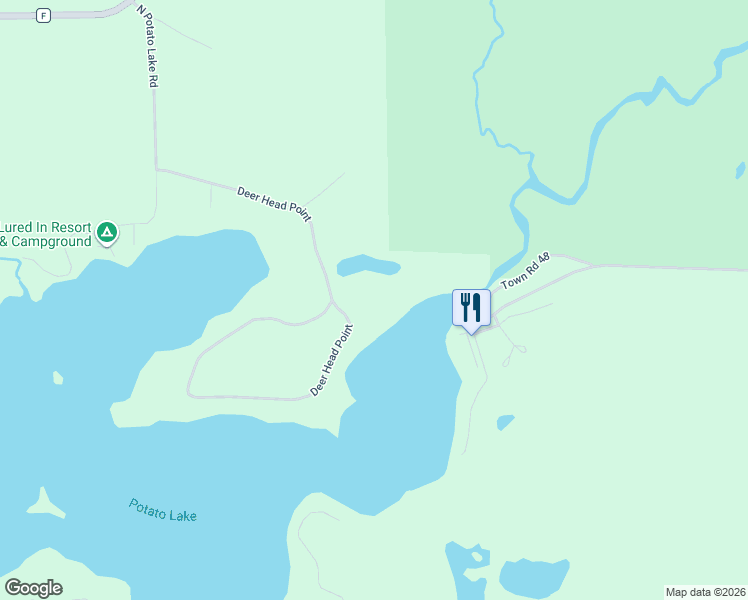map of restaurants, bars, coffee shops, grocery stores, and more near N1009 Deer Head Point in Chetek