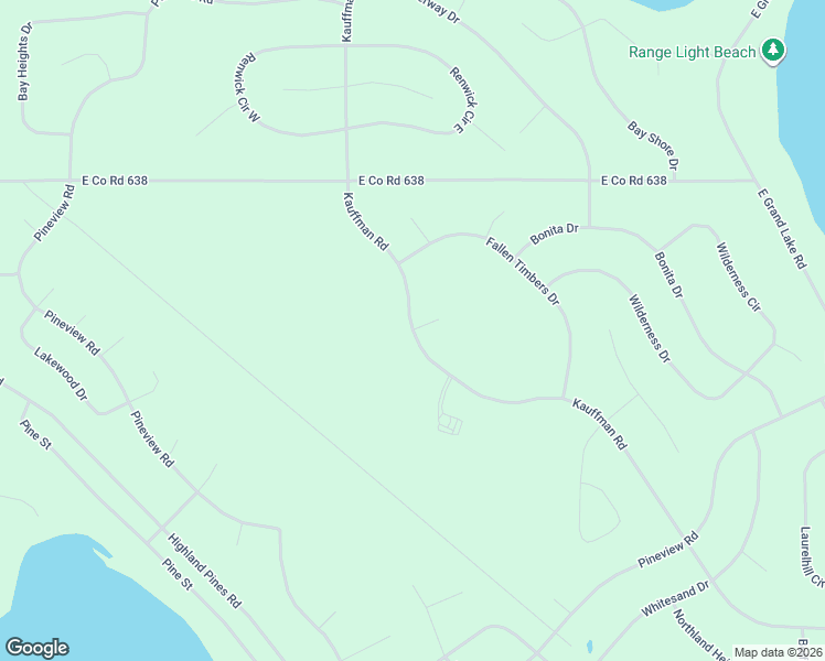 map of restaurants, bars, coffee shops, grocery stores, and more near 6136 Kauffman Road in Presque Isle Harbor