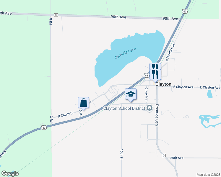 map of restaurants, bars, coffee shops, grocery stores, and more near 515 West Clayton Avenue in Clayton
