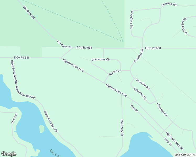 map of restaurants, bars, coffee shops, grocery stores, and more near 15001-15067 Highland Pines Road in Presque Isle