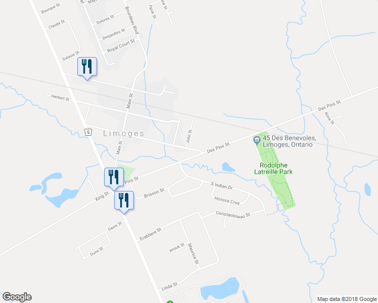 map of restaurants, bars, coffee shops, grocery stores, and more near 224 Rue Mabel in Limoges