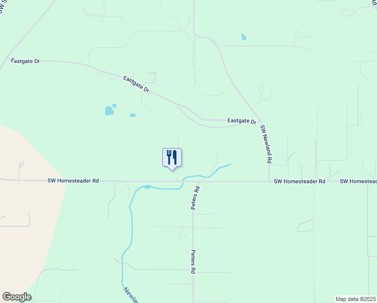 map of restaurants, bars, coffee shops, grocery stores, and more near 4585 Southwest Homesteader Road in Wilsonville