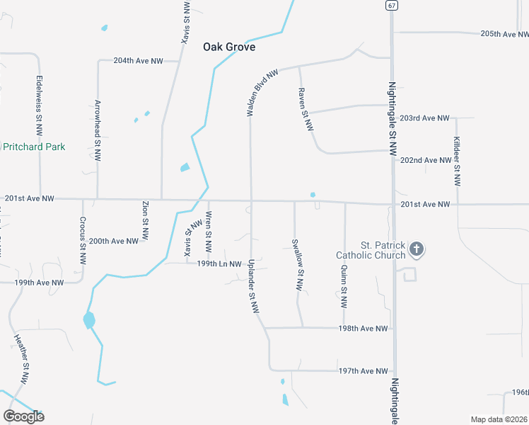 map of restaurants, bars, coffee shops, grocery stores, and more near 2255 201st Avenue Northwest in Oak Grove