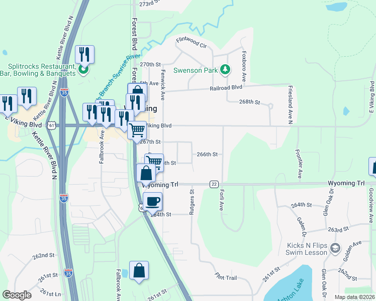 map of restaurants, bars, coffee shops, grocery stores, and more near 26672 Finley Avenue in Wyoming