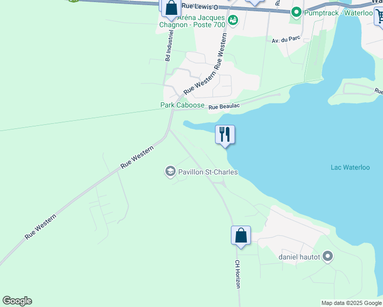 map of restaurants, bars, coffee shops, grocery stores, and more near 11 Chemin de l'Horizon in Waterloo