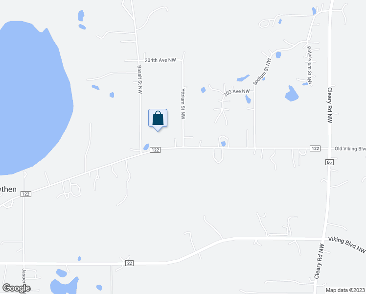 map of restaurants, bars, coffee shops, grocery stores, and more near 16931 Yttrium Street Northwest in Anoka