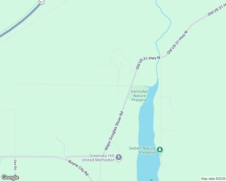 map of restaurants, bars, coffee shops, grocery stores, and more near 10001-10279 Hyek Road in Charlevoix