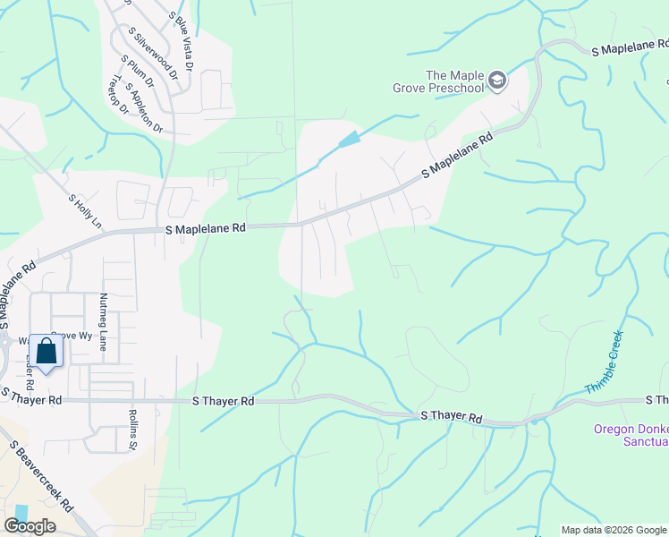 map of restaurants, bars, coffee shops, grocery stores, and more near 15130 South Maplelane Road in Oregon City