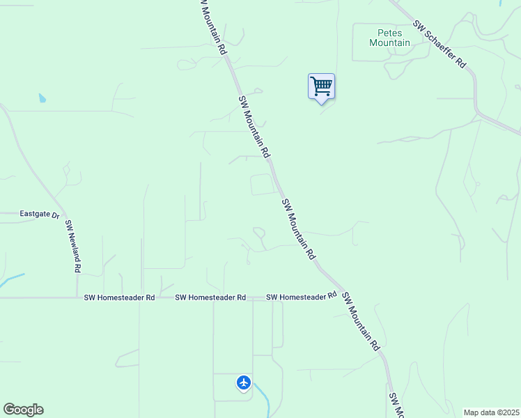 map of restaurants, bars, coffee shops, grocery stores, and more near 25275 Southwest Mountain Road in West Linn