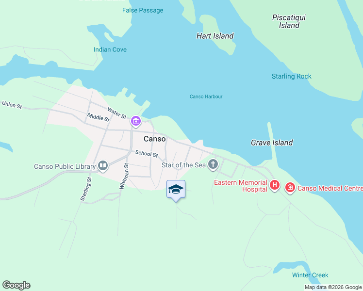 map of restaurants, bars, coffee shops, grocery stores, and more near 1440 Union Street in Canso