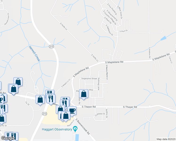 map of restaurants, bars, coffee shops, grocery stores, and more near 14530 South Maplelane Road in Oregon City