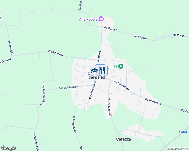 map of restaurants, bars, coffee shops, grocery stores, and more near 12 Via G. Pascoli in Campiglia dei Berici