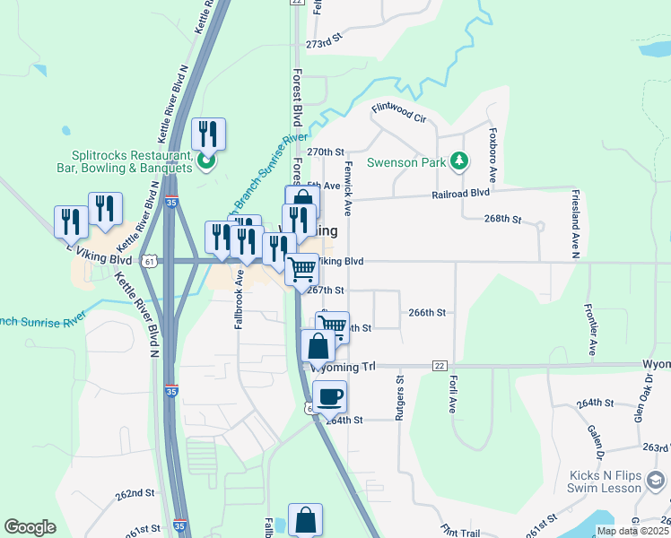 map of restaurants, bars, coffee shops, grocery stores, and more near 26741 Felton Avenue in Wyoming