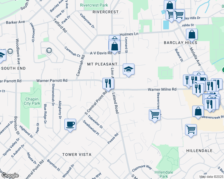 map of restaurants, bars, coffee shops, grocery stores, and more near  in Oregon City