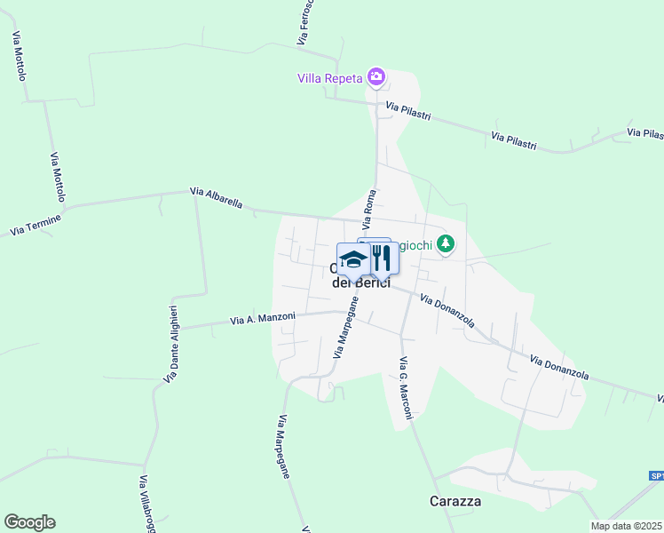 map of restaurants, bars, coffee shops, grocery stores, and more near 12 Via G. Pascoli in Campiglia dei Berici