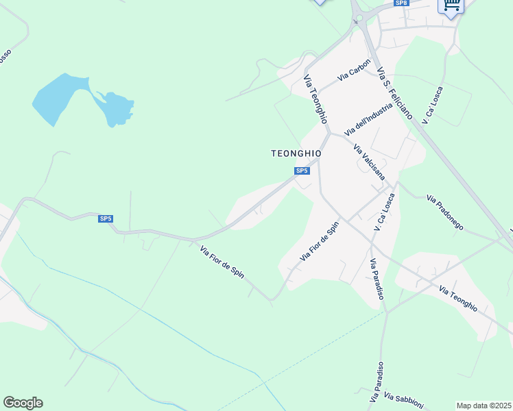 map of restaurants, bars, coffee shops, grocery stores, and more near 6 Via Ronego in Orgiano