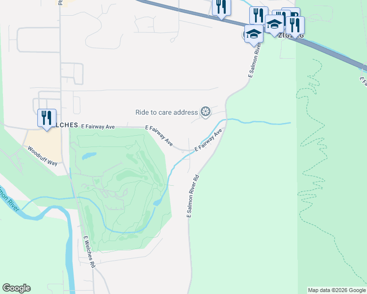 map of restaurants, bars, coffee shops, grocery stores, and more near 25741 East Highview Court in Mount Hood Village