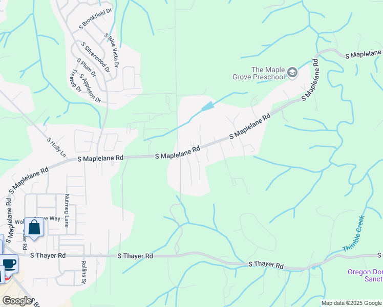 map of restaurants, bars, coffee shops, grocery stores, and more near 15130 S Maple Ln Ct in Oregon City