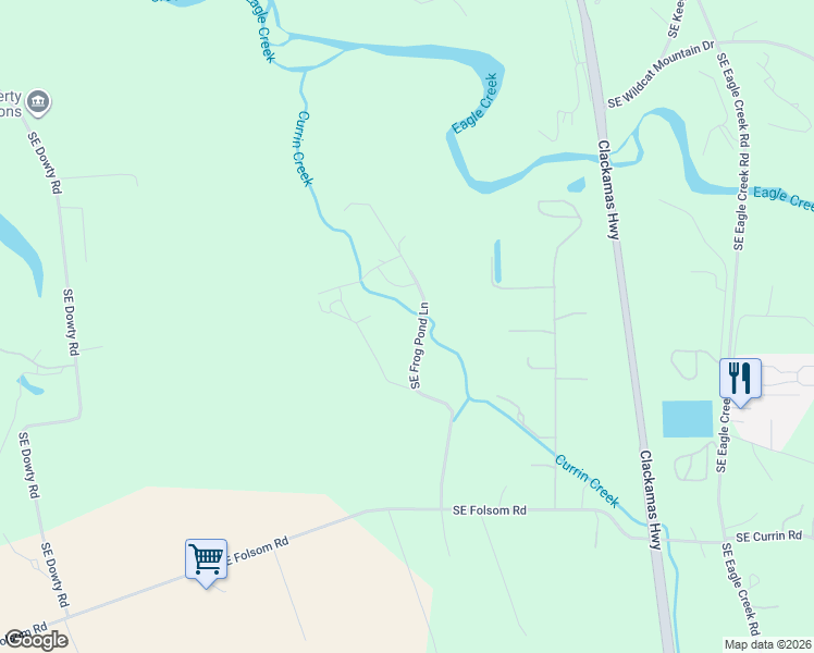 map of restaurants, bars, coffee shops, grocery stores, and more near 29455 Southeast Abbott Miller Road in Eagle Creek