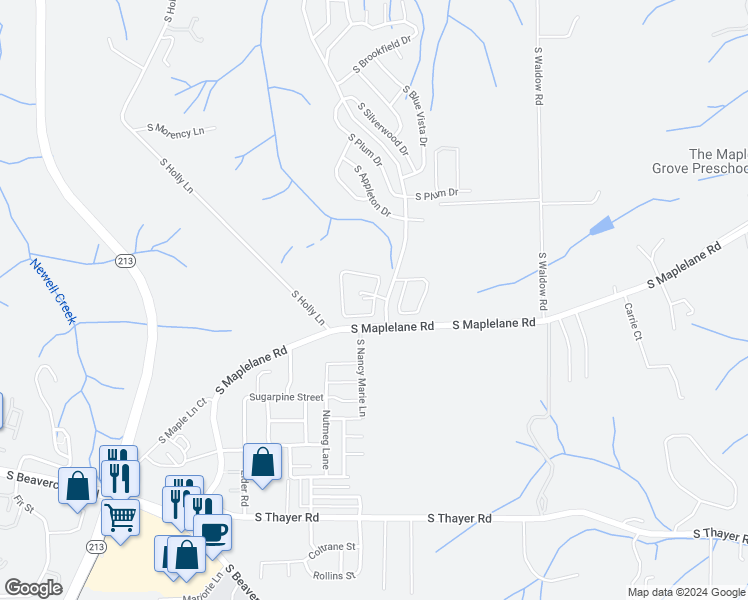 map of restaurants, bars, coffee shops, grocery stores, and more near 14793 South Quail Grove Circle in Oregon City