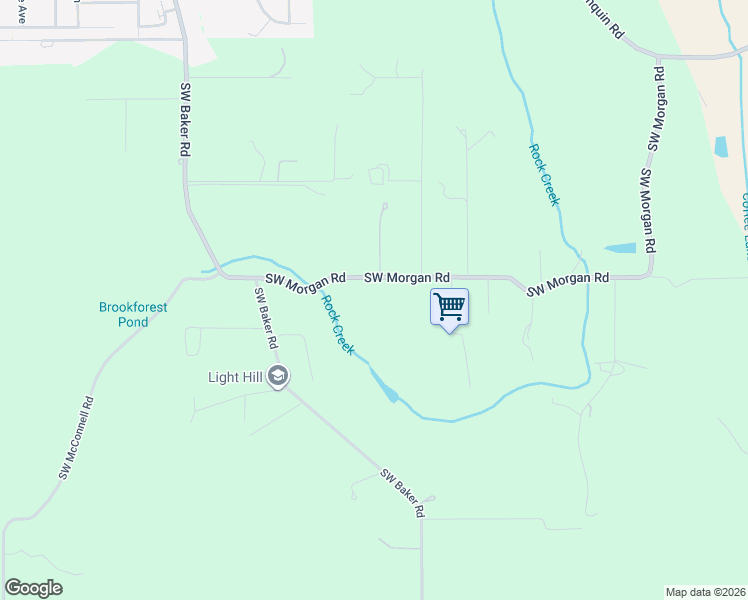 map of restaurants, bars, coffee shops, grocery stores, and more near 13680 Southwest Morgan Road in Sherwood