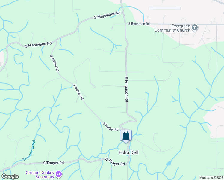 map of restaurants, bars, coffee shops, grocery stores, and more near 18489 South Ferguson Road in Oregon City