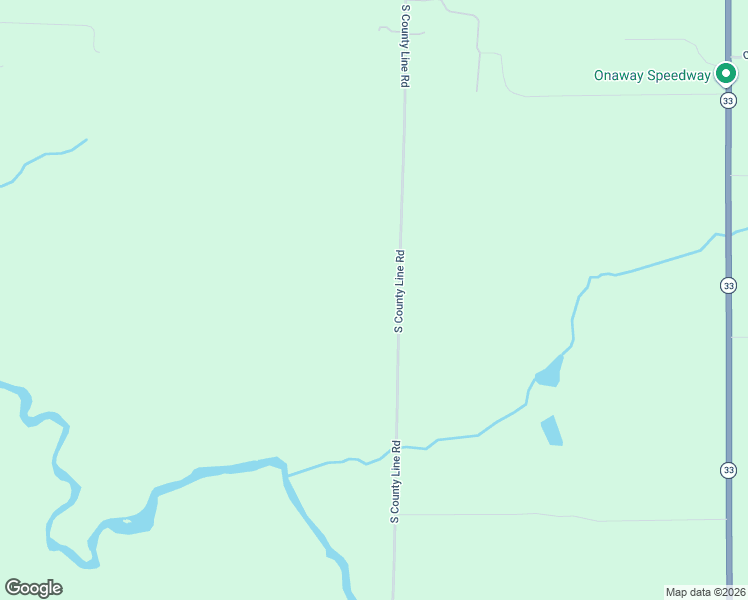 map of restaurants, bars, coffee shops, grocery stores, and more near 8042 County Line Road in Onaway