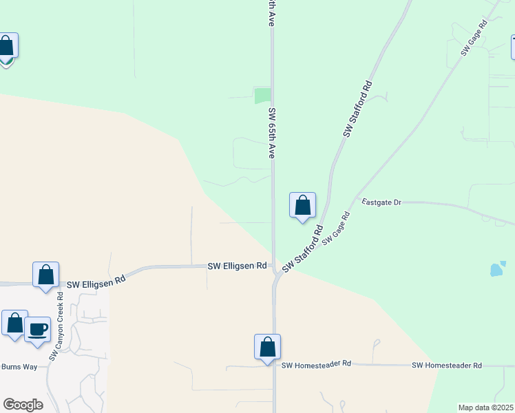 map of restaurants, bars, coffee shops, grocery stores, and more near 6557 Southwest Knollwood Court in Tualatin