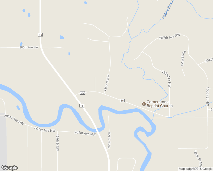 map of restaurants, bars, coffee shops, grocery stores, and more near 20300 156th Street Northwest in Elk River