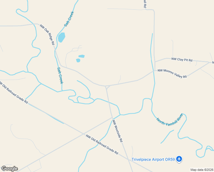 map of restaurants, bars, coffee shops, grocery stores, and more near 9849 Northwest Oak Ridge Road in Yamhill