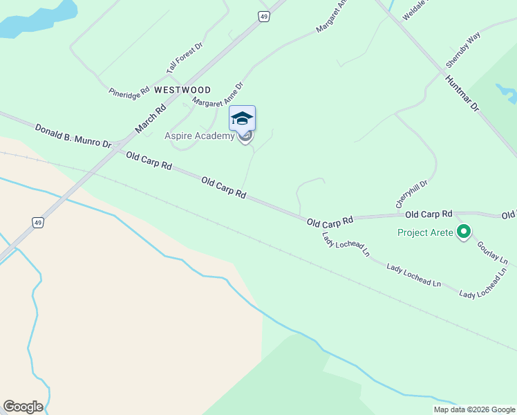 map of restaurants, bars, coffee shops, grocery stores, and more near 1988 Old Carp Road in Ottawa