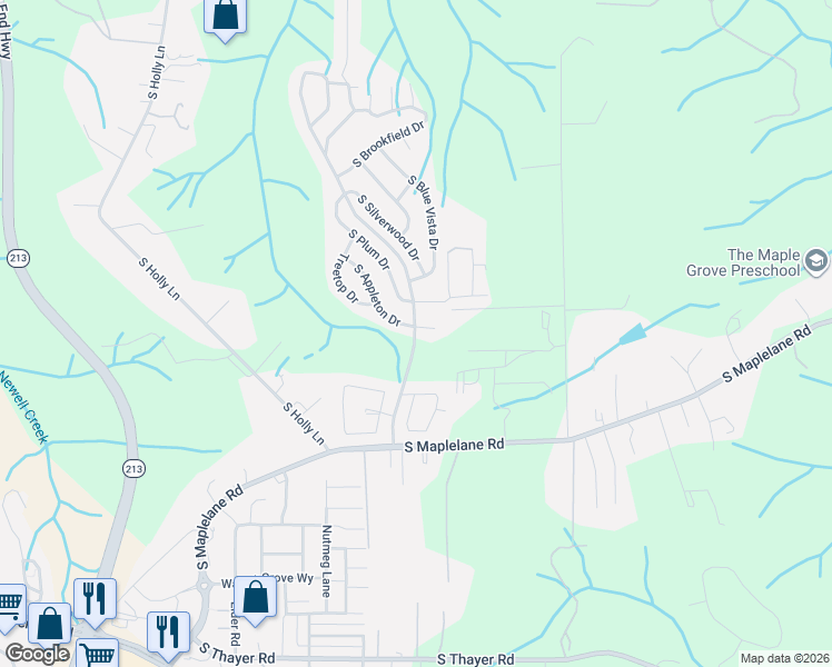 map of restaurants, bars, coffee shops, grocery stores, and more near 14919 South Appleton Drive in Oregon City