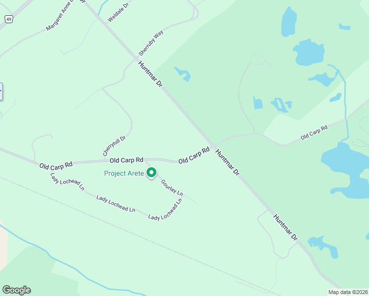 map of restaurants, bars, coffee shops, grocery stores, and more near 1783 Old Carp Road in Ottawa
