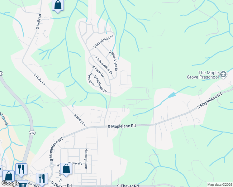 map of restaurants, bars, coffee shops, grocery stores, and more near 14999 South Appleton Drive in Oregon City