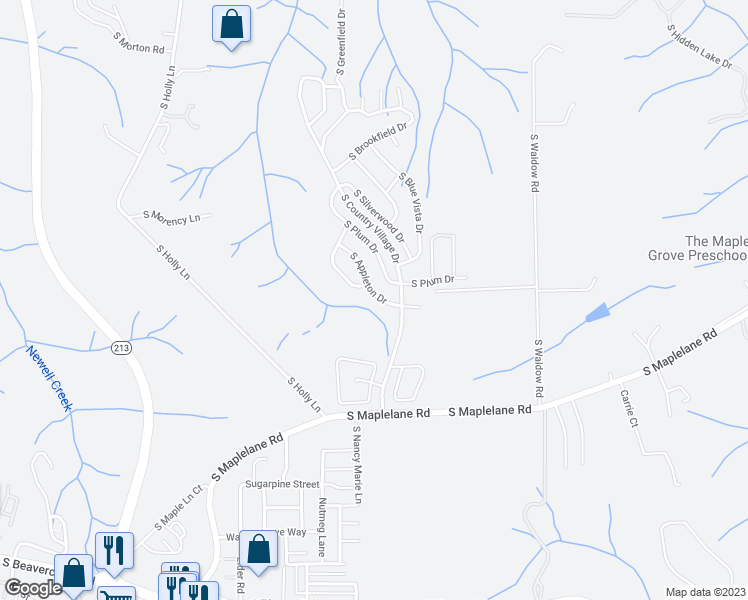 map of restaurants, bars, coffee shops, grocery stores, and more near 14860 South Appleton Drive in Oregon City