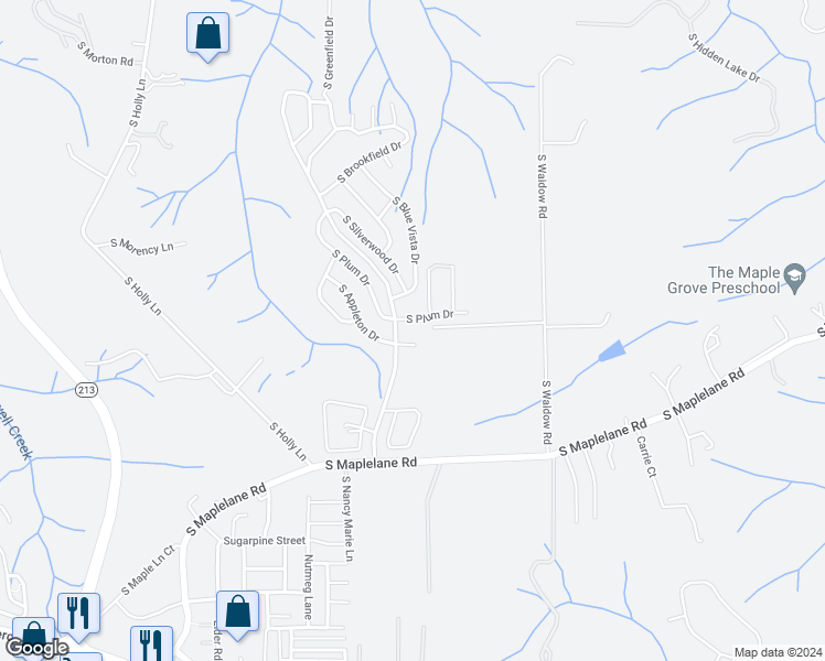 map of restaurants, bars, coffee shops, grocery stores, and more near 14898 South Plum Drive in Oregon City