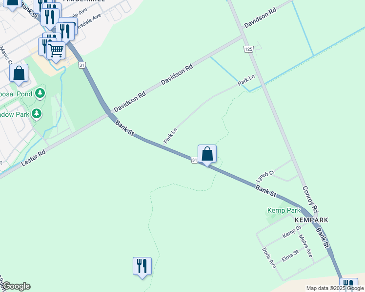 map of restaurants, bars, coffee shops, grocery stores, and more near 3637 Bank Street in Ottawa