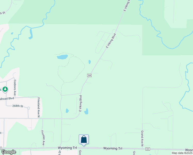 map of restaurants, bars, coffee shops, grocery stores, and more near 6337 East Viking Boulevard in Wyoming