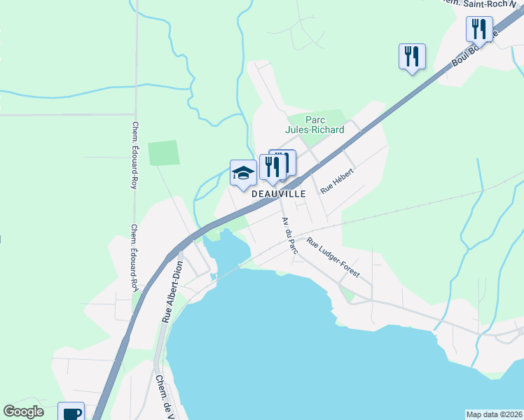 map of restaurants, bars, coffee shops, grocery stores, and more near 205 Rue Michel-Lainé in Sherbrooke